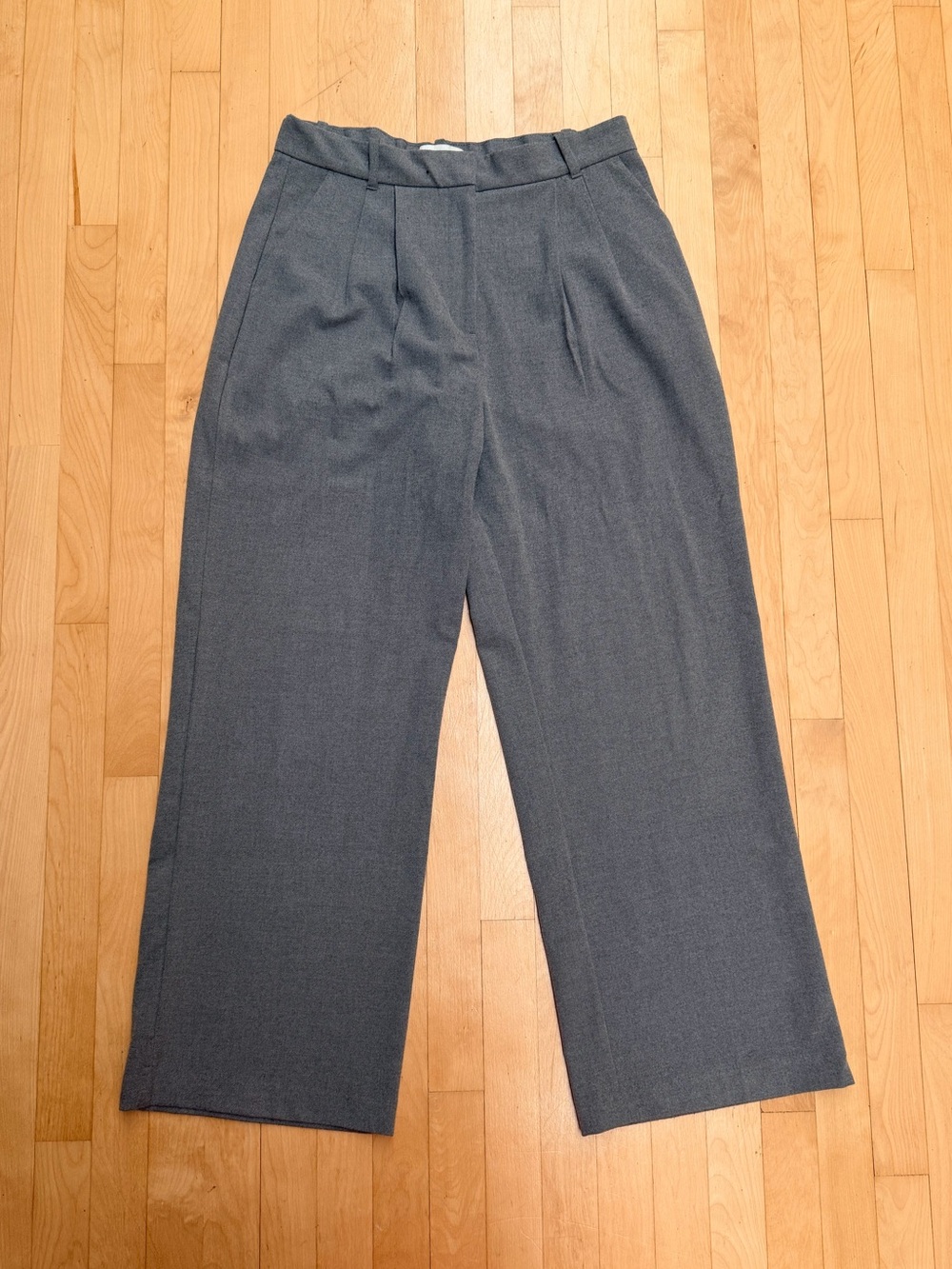 Abercrombie & Fitch Sloane Wide-Leg Dress Pants - Charcoal